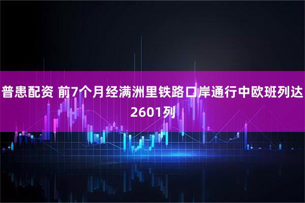 普患配资 前7个月经满洲里铁路口岸通行中欧班列达2601列